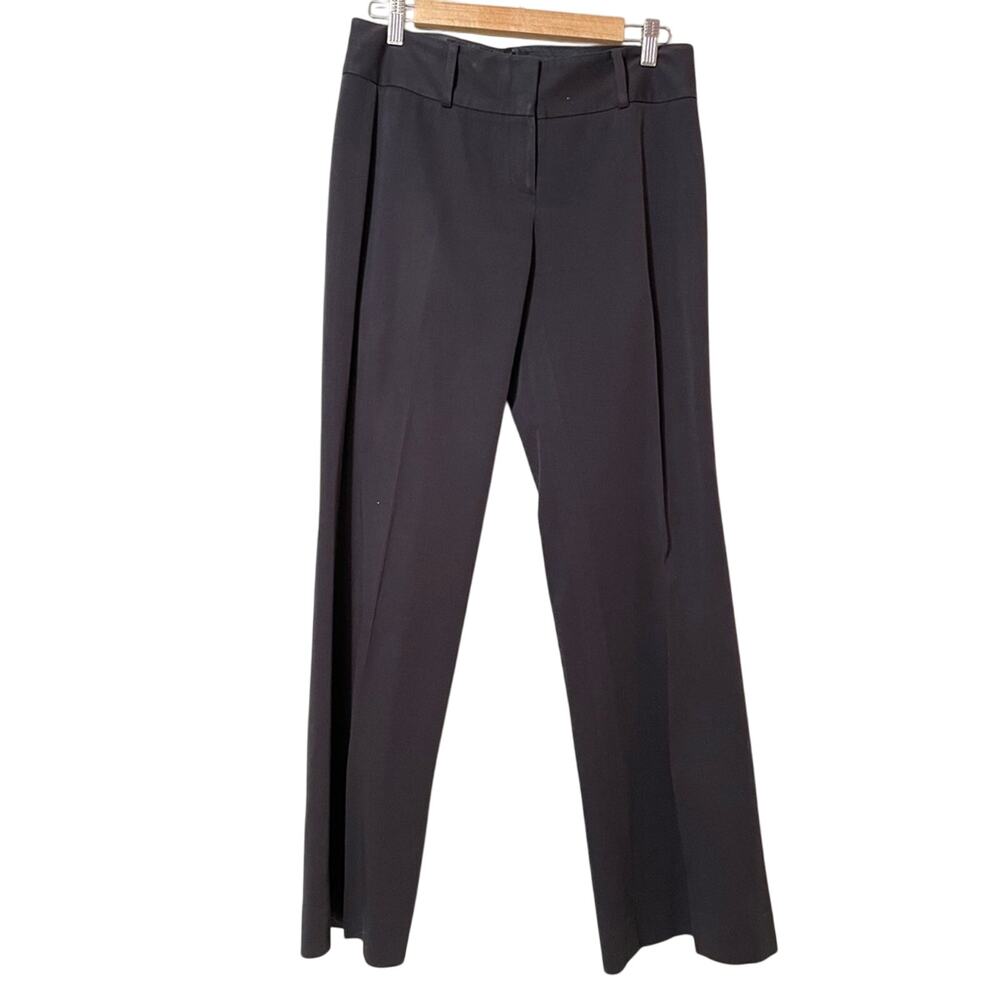 Elie Tahari Navy Blue Wide Leg Trouser Dress Pants Womans 4 Career Office Work